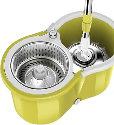 Imagen del producto de Mopa para limpieza de suelos con escurridor, juego de mopa con cubo y sistema de centrifugado, juego de mopas para limpieza de suelos con cubo giratorio de 360 grados, juego de mopas