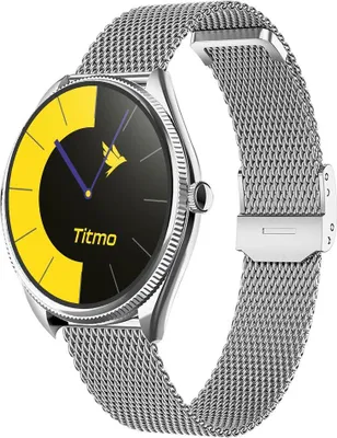 Obrázok produktu pre Inteligentné hodinky TITMO O-170 (AMOLED, volanie cez Bluetooth, strieborný remienok z nerezovej ocele) strieborné
