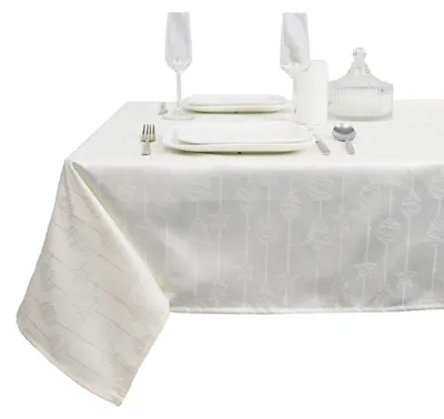 Productafbeelding van Tafelkleed Raula 145x250 cm dove white Unique Living