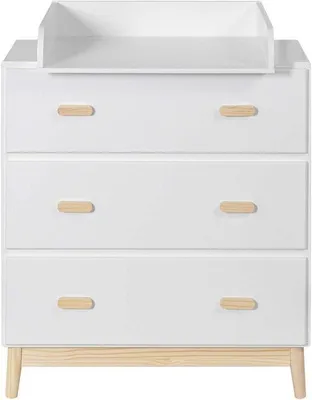 Productafbeelding van Commode met Aankleedblad - Babycommode Luiertafel - Babyverzorging Thuis - Afneembaar Aankleedblad - 80 x 42 x 100 cm
