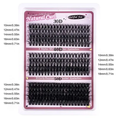 Produktbild von Nepwimpers - 300 stuks - 30D+40D+50D - 10-18 mm D krul - Pre-Made Volume Fans - Pre-Made Fans - Wimperextensions - Cluster - Lashes - Naturel - Stukje