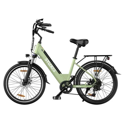 Productafbeelding van ESKUTE C100 Elektrische Fiets - Motor 250W Batterij 36V10.4Ah Accu 26x1.75 Inch Wielen Mechanische schijfremmen - Groen