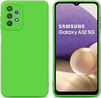 Produktbild von Cadorabo Hülle für Samsung Galaxy A32 5G Schutz Hülle in Grün TPU Silikon Etui Case Handyhülle