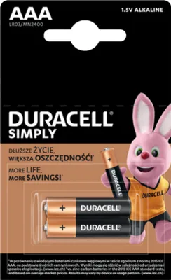 Productafbeelding van Alkaline batterijen DURACELL BASIC LR03, 20 stuks in een blisterverpakking / 10 * 2, HBDC, 1,5V