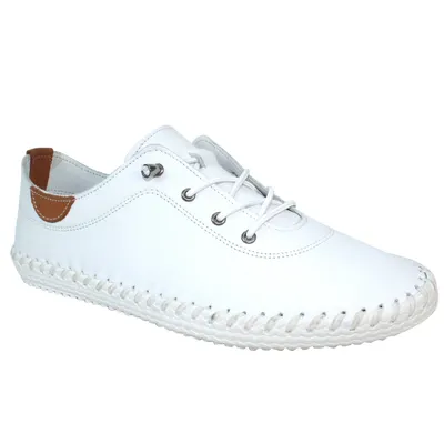 Image de Lunar - Chaussures en toile pour femme "St Ives", cuir GS285 (41 EU) (Blanc)