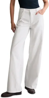 Productafbeelding van Marc O'Polo denim dames jeans, mid-waist, wijde pasvorm, wit (White Multi 04), maat 33W