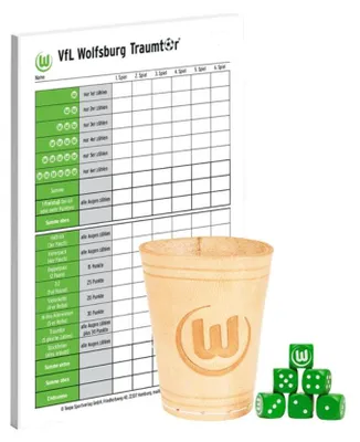 Produktbild von VfL Wolfsburg Würfelbecher mit Spielblock (A3)