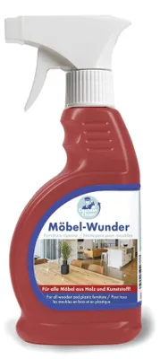 Zdjęcie produktu dla Cud meblowy 300 ml ze ściereczką z mikrofibry – spray do czyszczenia i pielęgnacji mebli drewnianych, plastikowych i skórzanych z olejami silikonowymi