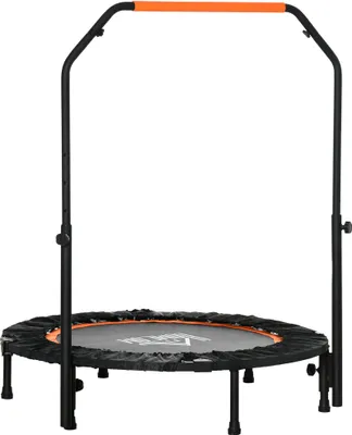 Produktbild von Fitnesstrampolin, klappbar, verstellbarer Haltegriff, Ø102 x 123H cm, bis 100 kg, Schwarz