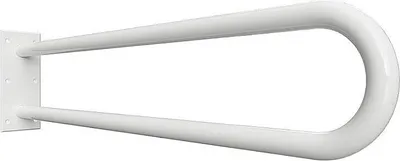 Produktbild von BELP Stützgriff in U-Form Eisen Weiß 100x250x916 mm, 120 kg Traglast für Bad & WC >> zum Bohren