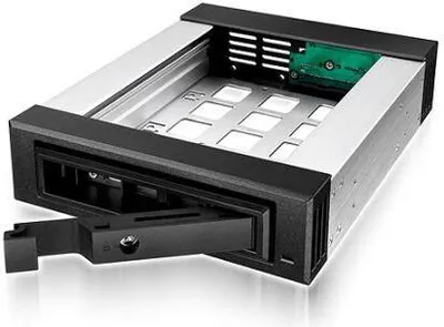 Zdjęcie produktu dla ICY BOX IB-129SSK-B, 13,3 cm (5.25"), Panel bezela, Czarny, 2.5/3.5", SATA, SATA II, SATA III, Serial Attached SCSI (SAS), Aluminium