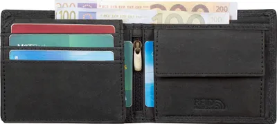 Produktbild von Benthill Geldbörse Herren Leder - Echtleder Geldbeutel mit RFID-Schutz - Slim Portemonnaie für Herren