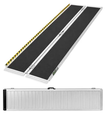 Produktbild von TRUTZHOLM Rollstuhlrampe 213 cm Traglast 272 kg Alu klappbar Antirutsch beschichtet Schwellenrampe