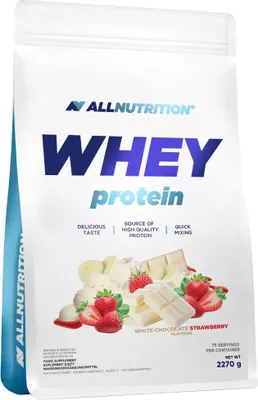 Productafbeelding van AllNutrition | Whey Protein, witte chocoladesmaak met aardbei