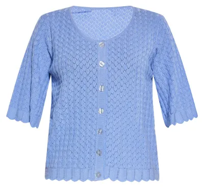 Produktbild von CALEY Damen Strickjacke - Blau, XL