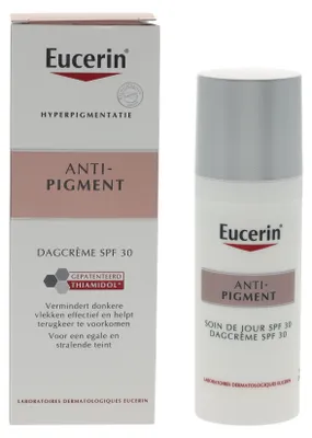 Produktbild von Eucerin Anti-Pigment Day Cream SPF30, Tagescreme, Frauen, Jeder Hauttyp, Gesicht, 50 ml, Aqua, Homosalate, Alcohol Denat., Butyl Methoxydibenzoylmethane, Ethylhexyl Salicylate, Ethylhexyl...
