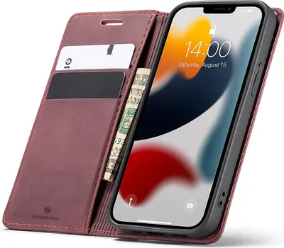 Image de SPACECASE Etui portefeuille pour iPhone 13 mini Rouge