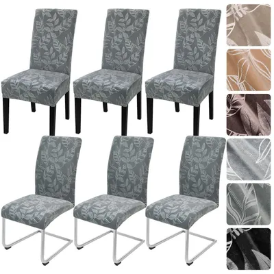 Produktbild von Stuhlhussen 6er Set Samt Dunkelgrau für Schwingstühle & Freischwinger
