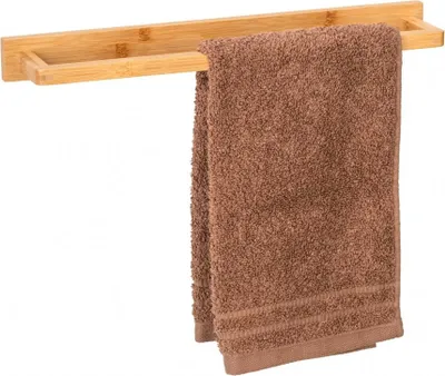 Image de Porte serviette étagère fixation au choix Inbara 40cm bambou WENKO