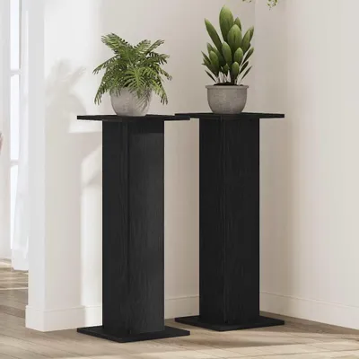 Produktbild von Möbel Pflanzenständer 2 stk. Schwarz Eichen-Optik 30 x 30 x 80 cm - Beete &5211