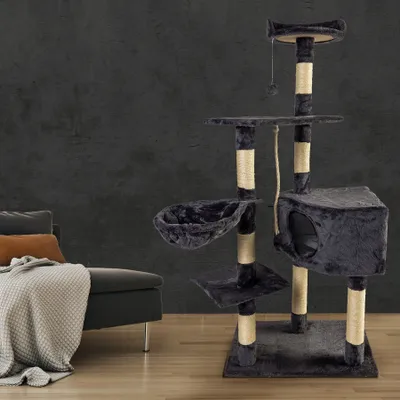 Produktbild von Katzenkratzbaum 141cm Kratzbaum Kletterbaum Spielbaum Sisal -- Piacenza -- von zoo-xxl®