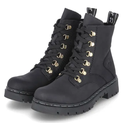 Produktbild von Rieker Schnürstiefeletten Damen Kunstleder Schwarz Größe: 37
