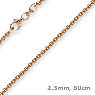 2-3mm-Rundankerkette-aus-750-Gold-Rotgold-80cm