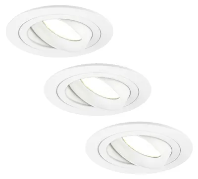 Image de Ledvion lot de 3 spot encastrable LED rond blanc 3W blanc neutre