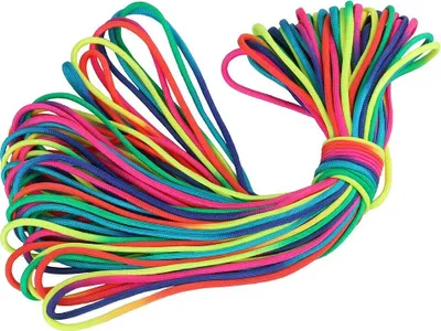 Produktbild von 10m Farbe-1 Regenbogen dunkel Paracord 550 Fallschirmschnur Nylonleine