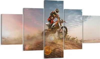 Produktbild von Bild auf Leinwand - Leinwandbild - Motor Reiten Helm - 125x70cm - Wand Bild - Wanddeko - Wandbilder - Leinwanddruck - Bilder - Kunstdruck - Wanddekoration - Leinwand bilder - Wandkunst - EA125x70-3475