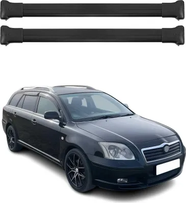 Image de OMAC Barres de toit en aluminium pour Toyota Avensis II Break 2003-2008 Noir