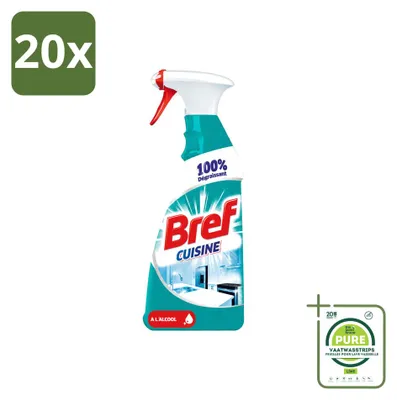 Produktbild von 20 x Bref Küchen-Reinigungsspray - Fettlöser mit Alkohol - 750 ml - Großpackung - 20 Stücke