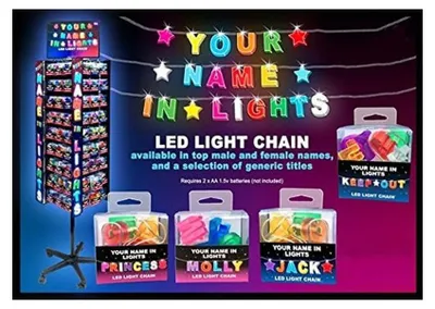 LED-Lichtkette mit Buchstaben ABBIE, 2x AA-Batterien nötig