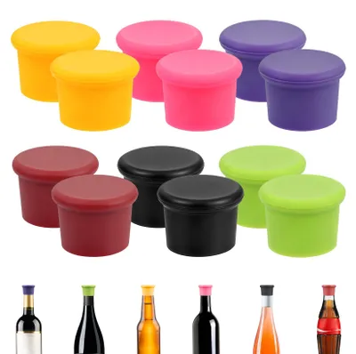 12 Silikon-Flaschenverschlüsse für Wein, Bier & Sekt