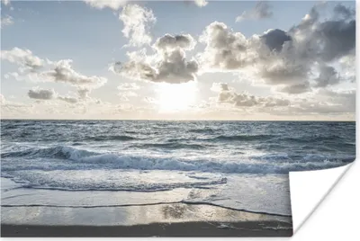 Produktbild von MuchoWow® Poster Meer - Wolken - Deutschland 120x80 cm - Bilder