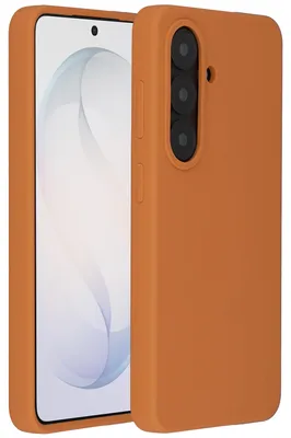 Image de Coque arrière en silicone liquide Accezz avec MagSafe pour Samsung Galaxy S26 - Orange