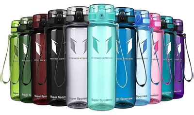 Image de Bouteille d'eau en Tritan, 750 ml, finition brillante, couleur menthe, sans BPA