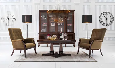 Produktbild von Sessel 1 Sitzer Lounge Club Fernseh Samt Couch Ohrensessel Chesterfield Polster