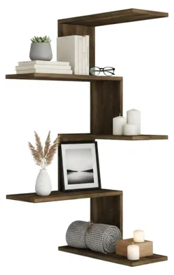 Produktbild von Regal Dmacr, Gestell, Wandregal, Mehrzweckregale, 52x30h109 cm, Nussbaum
