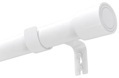 Obrázek produktu pro Nastavitelná tyč na závěsy se držáky a montážním příslušenstvím (60-225 cm, bílá)