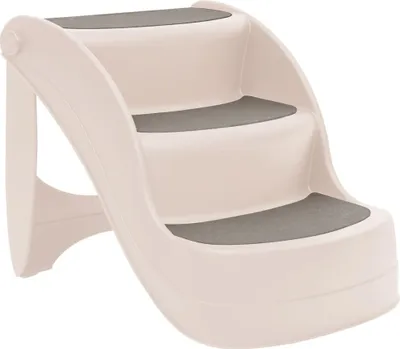 Produktbild von Hundetreppe mit 3 Stufen Klappbar Creme 50x38x38 cm Kunststoff