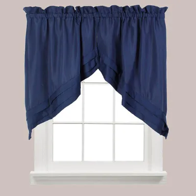 Swag Valance Paar, Marineblau, 57" x 30", 2 Paneele