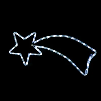 Obrázek produktu pro ACA Osvětlená venkovní vánoční dekorace Kometa, 48 LED diod, 2 m hadice, studená bílá, s efekty, IP20, 68 x 29 cm, 1,5 m napájecí kabel, X081820717