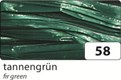 Produktbild von Folia 9258 Edelbast Raffia - glänzend, tannengrün, 30 m