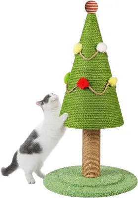 Produktbild von Grüner Katzenspielbaum mit Krabpaal für Weihnachten