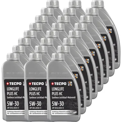 Produktbild von TECPO Motoröl 24 Liter 5W-30 LONGLIFE Plus HC Synthese passend für ACEA C3 / API SN / 504 / 507 / 229.31 / 229.51 / LL-04 / C30