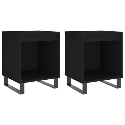 Produktbild von Nachttische 2 Stk. Schwarz 40x35x50 cm Holzwerkstoff