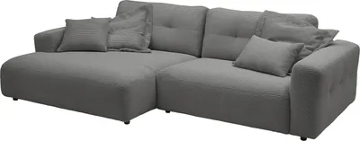 Produktbild von KAWOLA Sofa MIKA Ecksofa XL Cord grau Longchair links