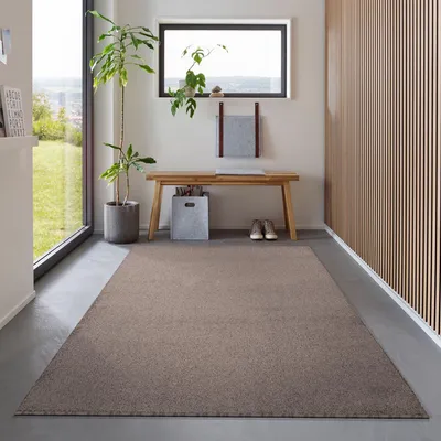 Produktbild von Carpetsale24 Teppich Wohnzimmer Kurzflor Uni Design, Pflegeleicht & Modern, Für Schlafzimmer Flur, Grösse: 80x150 cm