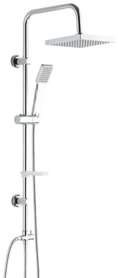 Produktbild von Duschsäule komplett eckiges Design verchromt